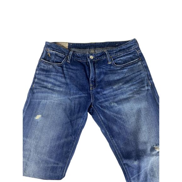 Men's Polo Ralph Lauren Astor Boyfriend Slim light distressed Jeans Size 31 x 29 - Picture 3 of 13